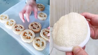 How to sewing loofah sponge step by step [upl. by Aziza]