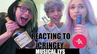 Reacting To Cringey Musicallys pt 3 With Hair Jordan [upl. by Ettevey]