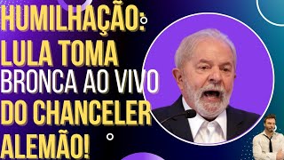 Lula é humilhado ao vivo por chanceler alemão e até esconde a cara [upl. by Henrie]