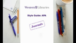 APA Style Guide Journals [upl. by Airamak17]