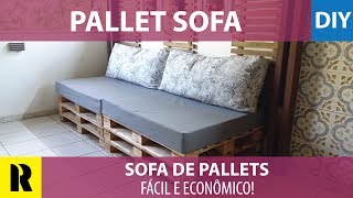 Sofá de Pallets fácil de fazer  Do It Yourself Pallets Sofa DIY [upl. by Sheply297]