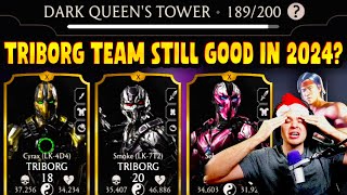 MK Mobile Triborg Team vs Dark Queens Tower in 2024 Are They Still OP [upl. by Carly]