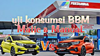 Uji boros Honda BRIO MANUAL VS MATIC honda brio otomotif [upl. by Lap]