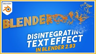 Disintegrate your 3D Text in Blender [upl. by On]