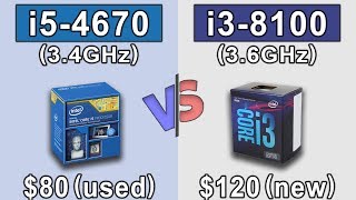 Core i5 4670 vs i3 8100  New Games Benchmarks [upl. by Burkhard]