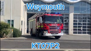 DampW Fire Rescue  Weymouth Retained Pump Responding To Alarms [upl. by Esetal263]