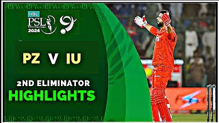 PESHAWAR ZALMI vs ISLAMABAD United Match Highlights  PSL 2nd QUALIFIER MATCH  PZ VS IU [upl. by Drusus108]