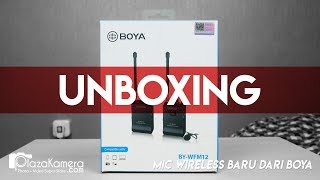 Unboxing VHF Wireless Microphone BOYA BYWFM12 [upl. by Naesyar]