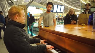 Playing PERFECT on a Public Piano while STRANGERS SING [upl. by Hughett]