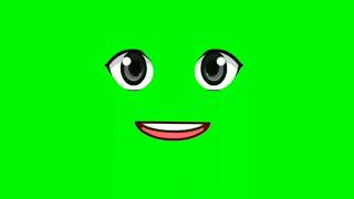 greenscreen not compraght Non Copyright Green Screen Happy Face Talking Animation  Face [upl. by Lem]