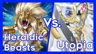 YuGiOh Master Duel Heraldic Beast Deck vs Utopia Deck [upl. by Nnahtur446]