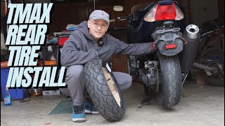 Yamaha Tmax rear tire install and break in ride [upl. by Marin822]