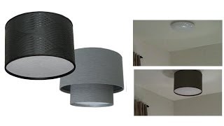 How to make a DIY Drum Shade Ceiling Light Cover [upl. by Lali]