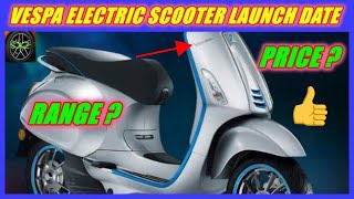 Vespa electric scooter India launch date confirmvespa electric scooter price and range [upl. by Sidky]