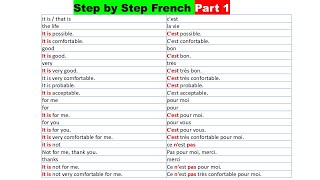 Step by Step French Part 1 [upl. by Fazeli445]