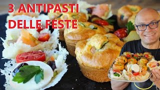 Antipasti per Natale e le Feste Tre ricette antipasti di Natale e non solo di Natale antipasto [upl. by Nwavahs]