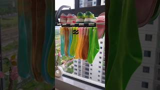 This retractable clothes drying rack is really practical privacyscreen indoorfountain balcony [upl. by Elodie]