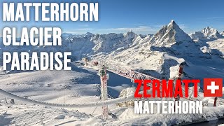 4K Skiing Zermatt Matterhorn Glacier Paradise View Point 3883m Wallis Switzerland GoPro HERO11 [upl. by Wilde870]