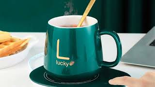 Lucky Ceramic Cup with Heater Green  Ourshopee official [upl. by Hgeilyak329]