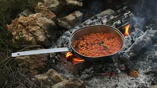 Campfire Bread with Beans [upl. by Nyluqcaj]