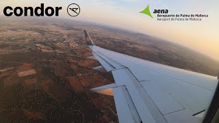 Boeing 757300  Condor  Landing at Palma de Mallorca Airport 4K [upl. by Enrobialc]