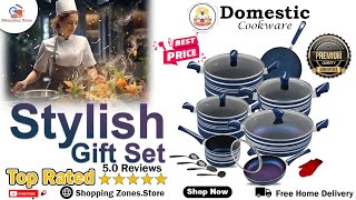 Domestic Non Stick Stylish Gift Top Quality Cookware⭐ Order Now🛒 shoppingzone nonstickcookware [upl. by Silado386]