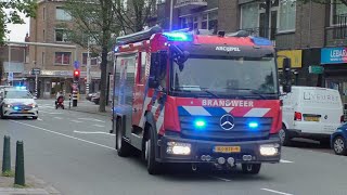 4 in 1 Brandweer Leidschendam Archipel en Politie komen aan bij een Woningbrand in Den Haag [upl. by Israel]