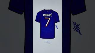 Mbappé PSG shirt coloring satisfying psg mbappe futbol football futebol asmr championsleague [upl. by Arhat]