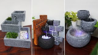 Best 3 Home Made Tabletop Water Fountains Using Styrofoam  Amazing DIY Waterfall Fountain Ideas [upl. by Devi877]