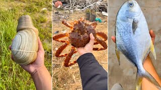 Cooking and Eating Delicious Fresh Seafood  Chinese Eating Show  Funny Mukbang 4 [upl. by Nai320]