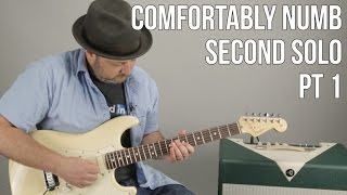 Comfortably Numb Second Solo Guitar Lesson Pt1 David Gilmour [upl. by Eibreh]