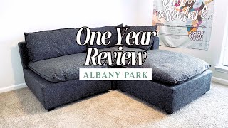 ALBANY PARK Review 1 YEAR Update  Kova Sofa  Cloud Couch dupe  Modular Sectional Sofa [upl. by Anilocin152]