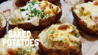 The yummiest BAKED POTATO ever  Quick amp easy baked potato recipe with sour cream and cheese [upl. by Martineau]