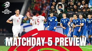 AFC Asian Qualifiers™ Road to 26 – Matchday 5 Preview [upl. by Anaiuq]