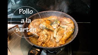 POLLO a la SARTEN con 2 INGREDIENTES y como trocear un pollo entero  Acqua Rosa Recetas [upl. by Shep59]