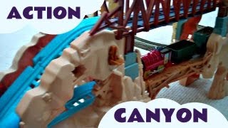 Thomas And Friends Action Canyon Trackmaster Toy Train Set [upl. by Garmaise]