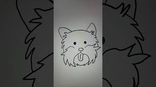 How To Draw A Cute Yorkshire Terrier Dog Face Fast [upl. by Yolanda]