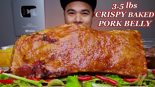 LECHON PORK BELLY  Baked Super Crispy Pork Belly  MUKBANG PHILIPPINES [upl. by Assilen]