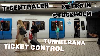 Metro Tunnelbana in Stockholm TCentralen walk Sergels torg to Vasagatan entrance [upl. by Adni]