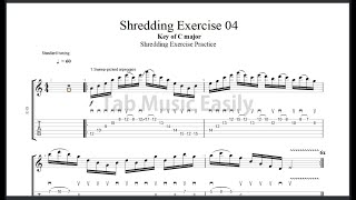 Shredding Exercise Shredding Exercise 04Key of C major [upl. by Jarib168]