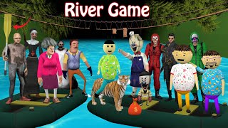 Gulli Bulli Playing River Crossing Game  Jungle Game  Gulli Bulli  Make Joke Of Horror [upl. by Eseuqram22]