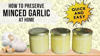 HOW TO PRESERVE MINCED GARLIC AT HOME ⎮ Tipid at madaling gawin 2 ingredients lang ⎮Uniquely Cj [upl. by Akcire]