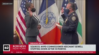 NYPD Commissioner Keechant Sewell stepping down after 18 months [upl. by Sinne685]