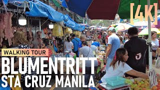 Blumentritt Market  Palengke and the Streets of Sta Cruz Manila Walk Tour 2024 [upl. by Anastasia]