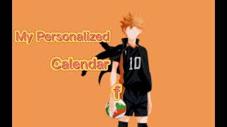 Personalized Haikyuu Calendar for 2021 [upl. by Nagek]