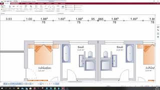 automatische Bemassungen im 3D Hausplaner [upl. by Sew]