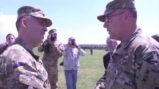 Lieutenant General Hodges Visits the IPSC in Ukraine [upl. by Airdnazxela914]