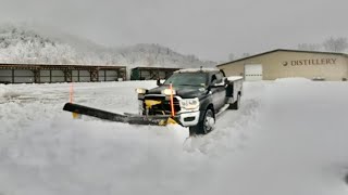 Snowplowing Highlights w 2022 Ram 5500 Fisher XV2 105 [upl. by Jemie407]