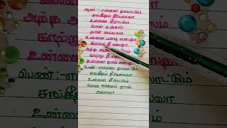 Ennai thalattum sangeethamTamil songlyricsYoutube shortPls subscribeShort [upl. by Kinch997]