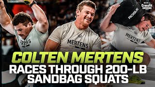 Colten Mertens Runs Through 200lb Sandbag Squats in SkiBag [upl. by Stasny]